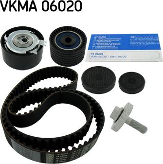SKF VKMA 06020 - Комплект зубчатого ремня ГРМ autospares.lv