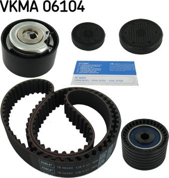 SKF VKMA 06104 - Комплект зубчатого ремня ГРМ autospares.lv