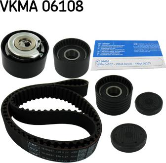 SKF VKMA 06108 - Комплект зубчатого ремня ГРМ autospares.lv