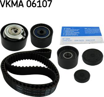 SKF VKMA 06107 - Комплект зубчатого ремня ГРМ autospares.lv