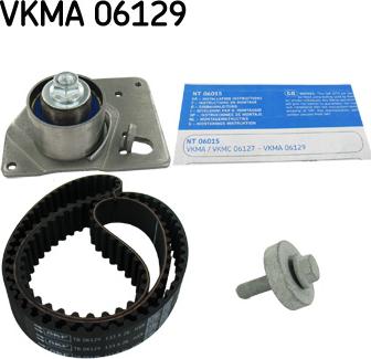 SKF VKMA 06129 - Комплект зубчатого ремня ГРМ autospares.lv