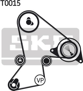 SKF VKMA 06212 - Комплект зубчатого ремня ГРМ autospares.lv