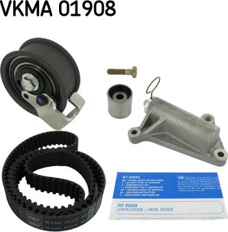 SKF VKMA 01908 - Комплект зубчатого ремня ГРМ autospares.lv