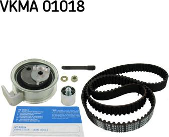 SKF VKMA 01018 - Комплект зубчатого ремня ГРМ autospares.lv