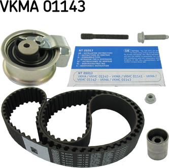 SKF VKMA 01143 - Комплект зубчатого ремня ГРМ autospares.lv
