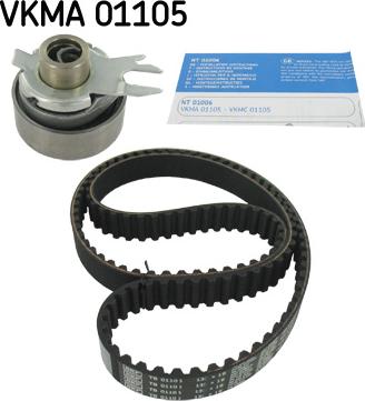 SKF VKMA 01105 - Комплект зубчатого ремня ГРМ autospares.lv