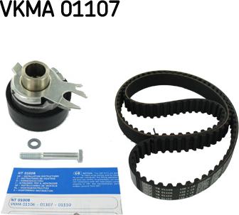SKF VKMA 01107 - Комплект зубчатого ремня ГРМ autospares.lv