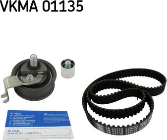 SKF VKMA 01135 - Комплект зубчатого ремня ГРМ autospares.lv