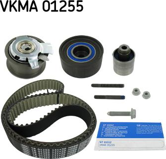 SKF VKMA 01255 - Комплект зубчатого ремня ГРМ autospares.lv