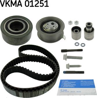 SKF VKMA 01251 - Комплект зубчатого ремня ГРМ autospares.lv