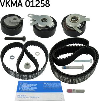 SKF VKMA 01258 - Комплект зубчатого ремня ГРМ autospares.lv