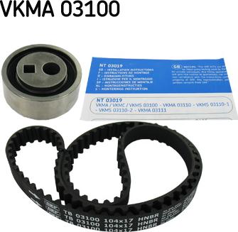 SKF VKMA 03100 - Комплект зубчатого ремня ГРМ autospares.lv