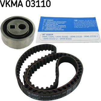 SKF VKMA 03110 - Комплект зубчатого ремня ГРМ autospares.lv