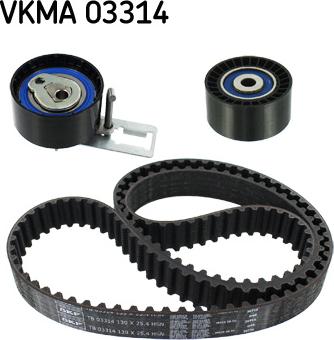SKF VKMA 03314 - Комплект зубчатого ремня ГРМ autospares.lv