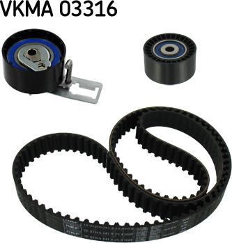 SKF VKMA 03316 - Комплект зубчатого ремня ГРМ autospares.lv