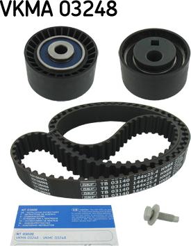 SKF VKMA 03248 - Комплект зубчатого ремня ГРМ autospares.lv