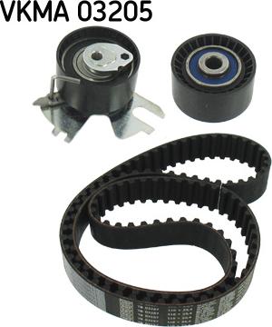 SKF VKMA 03205 - Комплект зубчатого ремня ГРМ autospares.lv