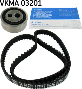 SKF VKMA 03201 - Комплект зубчатого ремня ГРМ autospares.lv