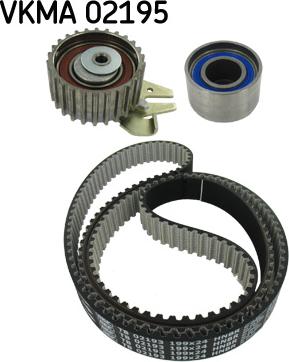 SKF VKMA 02195 - Комплект зубчатого ремня ГРМ autospares.lv