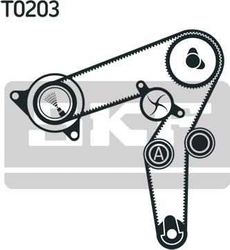 SKF VKMA 02190 - Комплект зубчатого ремня ГРМ autospares.lv