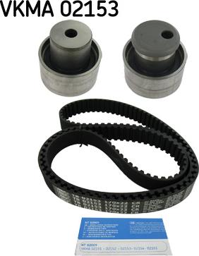 SKF VKMA 02153 - Комплект зубчатого ремня ГРМ autospares.lv