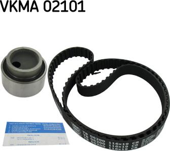 SKF VKMA 02101 - Комплект зубчатого ремня ГРМ autospares.lv