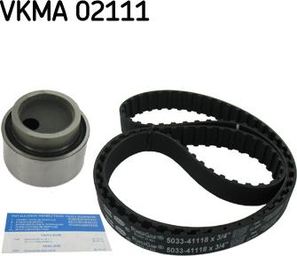 SKF VKMA 02111 - Комплект зубчатого ремня ГРМ autospares.lv