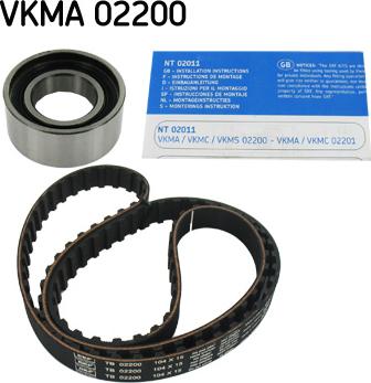 SKF VKMA 02200 - Комплект зубчатого ремня ГРМ autospares.lv