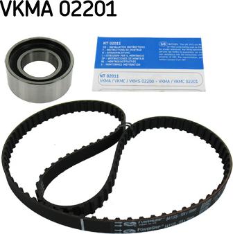 SKF VKMA 02201 - Комплект зубчатого ремня ГРМ autospares.lv