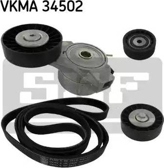 SKF VKMA 34502 - Поликлиновый ременный комплект autospares.lv