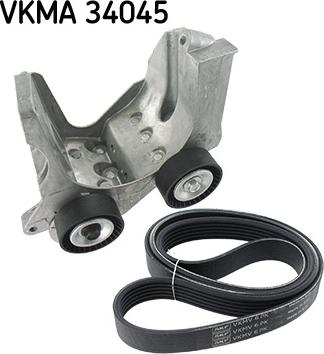 SKF VKMA 34045 - Поликлиновый ременный комплект autospares.lv