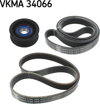SKF VKMA 34066 - Поликлиновый ременный комплект autospares.lv