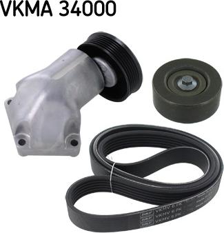 SKF VKMA 34000 - Поликлиновый ременный комплект autospares.lv