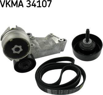 SKF VKMA 34107 - Поликлиновый ременный комплект autospares.lv