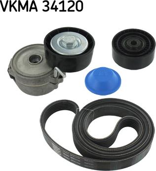 SKF VKMA 34120 - Поликлиновый ременный комплект autospares.lv