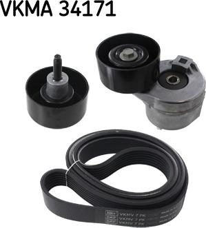 SKF VKMA 34171 - Поликлиновый ременный комплект autospares.lv