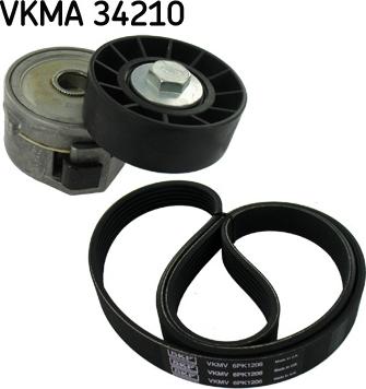 SKF VKMA 34210 - Поликлиновый ременный комплект autospares.lv