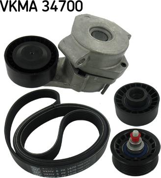 SKF VKMA 34700 - Поликлиновый ременный комплект autospares.lv