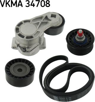SKF VKMA 34708 - Поликлиновый ременный комплект autospares.lv