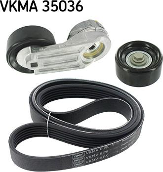 SKF VKMA 35036 - Поликлиновый ременный комплект autospares.lv