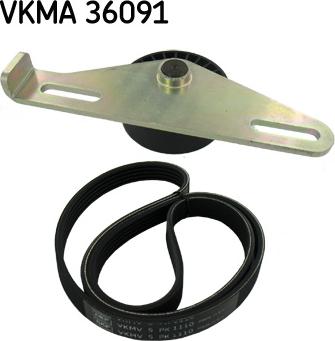 SKF VKMA 36091 - Поликлиновый ременный комплект autospares.lv