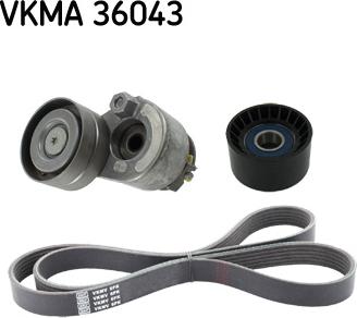 SKF VKMA 36043 - Поликлиновый ременный комплект autospares.lv