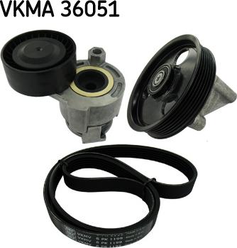 SKF VKMA 36051 - Поликлиновый ременный комплект autospares.lv