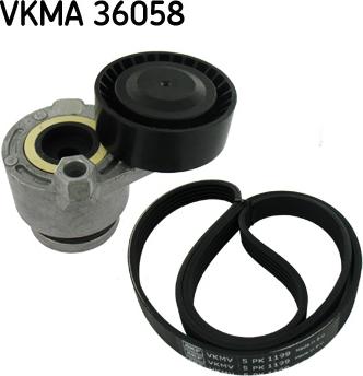 SKF VKMA 36058 - Поликлиновый ременный комплект autospares.lv