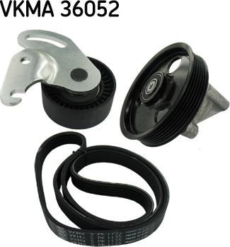 SKF VKMA 36052 - Поликлиновый ременный комплект autospares.lv