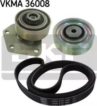 SKF VKMA 36008 - Поликлиновый ременный комплект autospares.lv