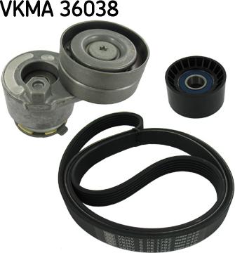 SKF VKMA 36038 - Поликлиновый ременный комплект autospares.lv