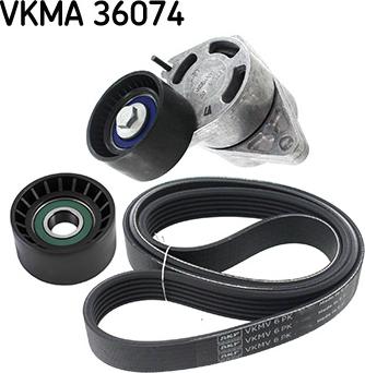 SKF VKMA 36074 - Поликлиновый ременный комплект autospares.lv