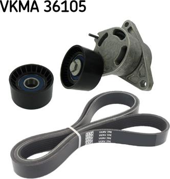 SKF VKMA 36105 - Поликлиновый ременный комплект autospares.lv