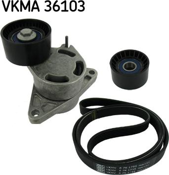 SKF VKMA 36103 - Поликлиновый ременный комплект autospares.lv